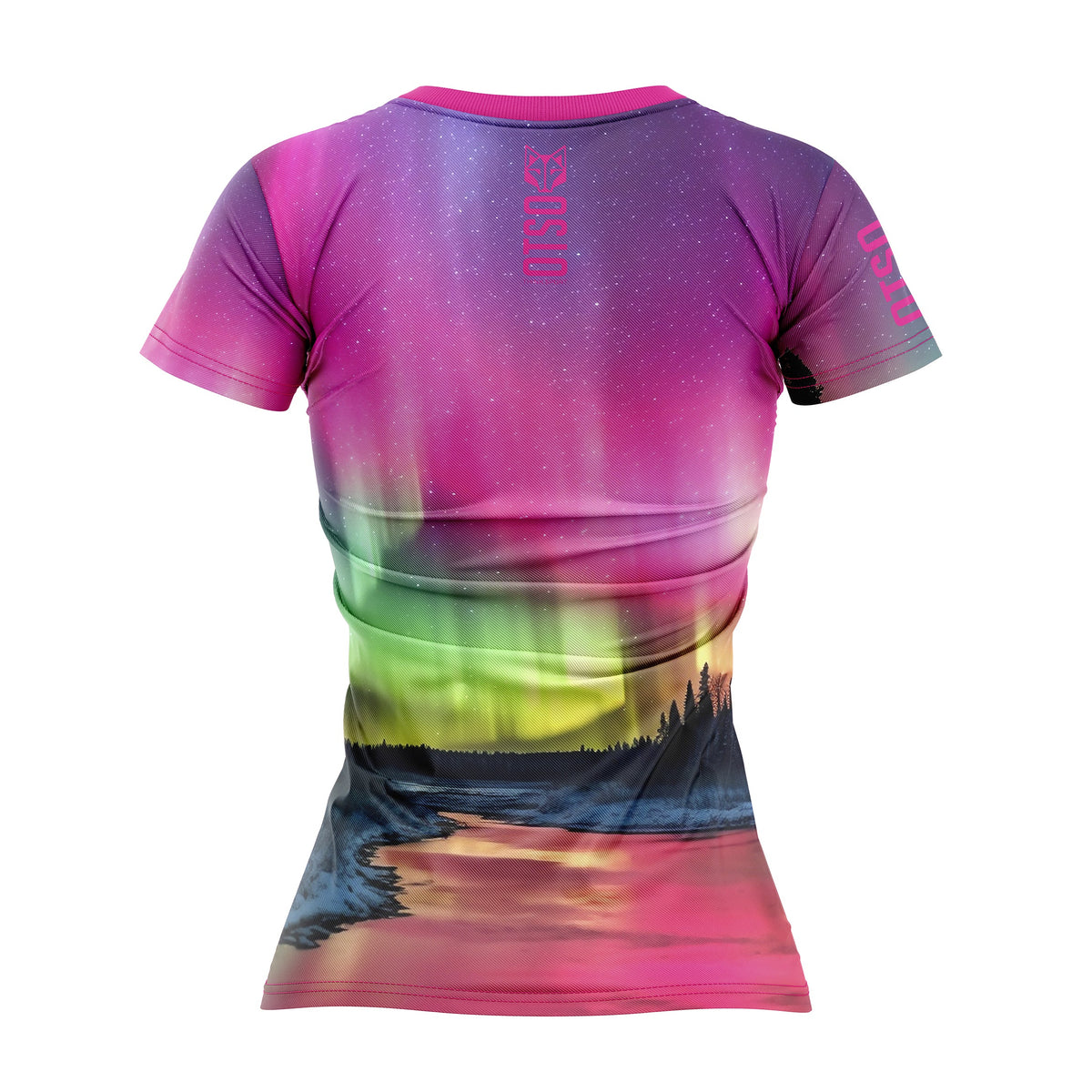 OTSO Damen Kurzarm-Funktionsshirt - Auroras boreales – Produktansicht 2