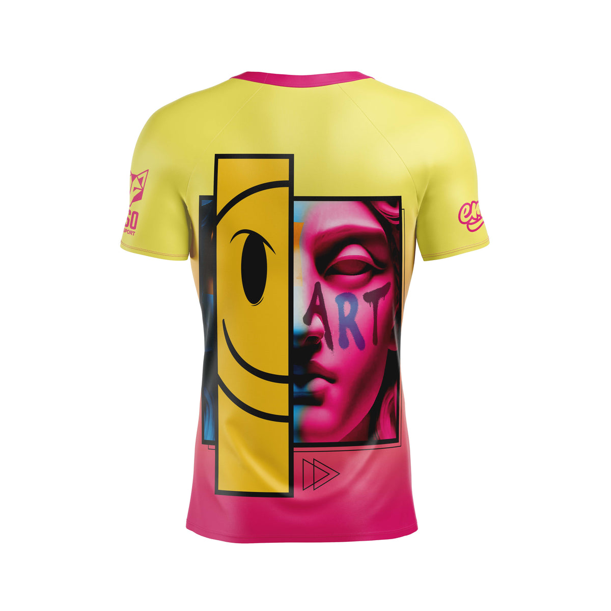 OTSO Herren Kurzarm-Funktionsshirt - Emoji Glow-Up – Produktansicht 2