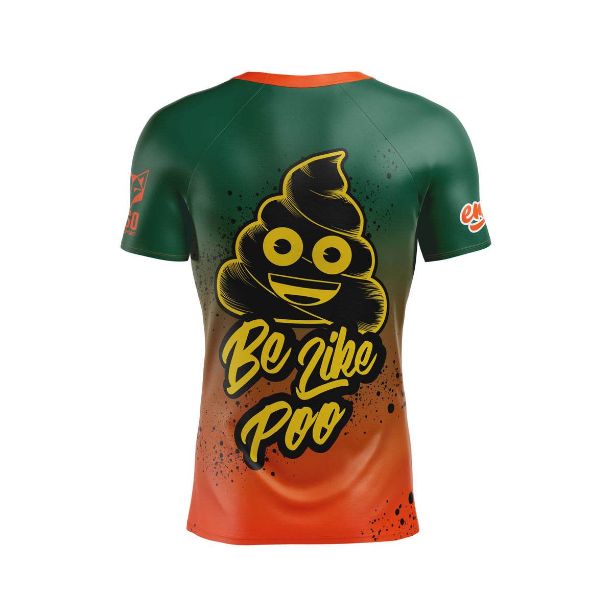 OTSO Herren Kurzarm-Funktionsshirt - Emoji Be like Poo – Produktansicht 2