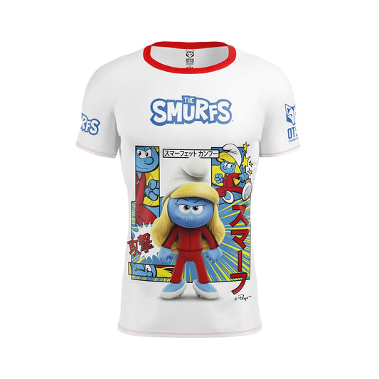 OTSO Herren Kurzarm-Funktionsshirt - Smurfs Manga White – Produktansicht