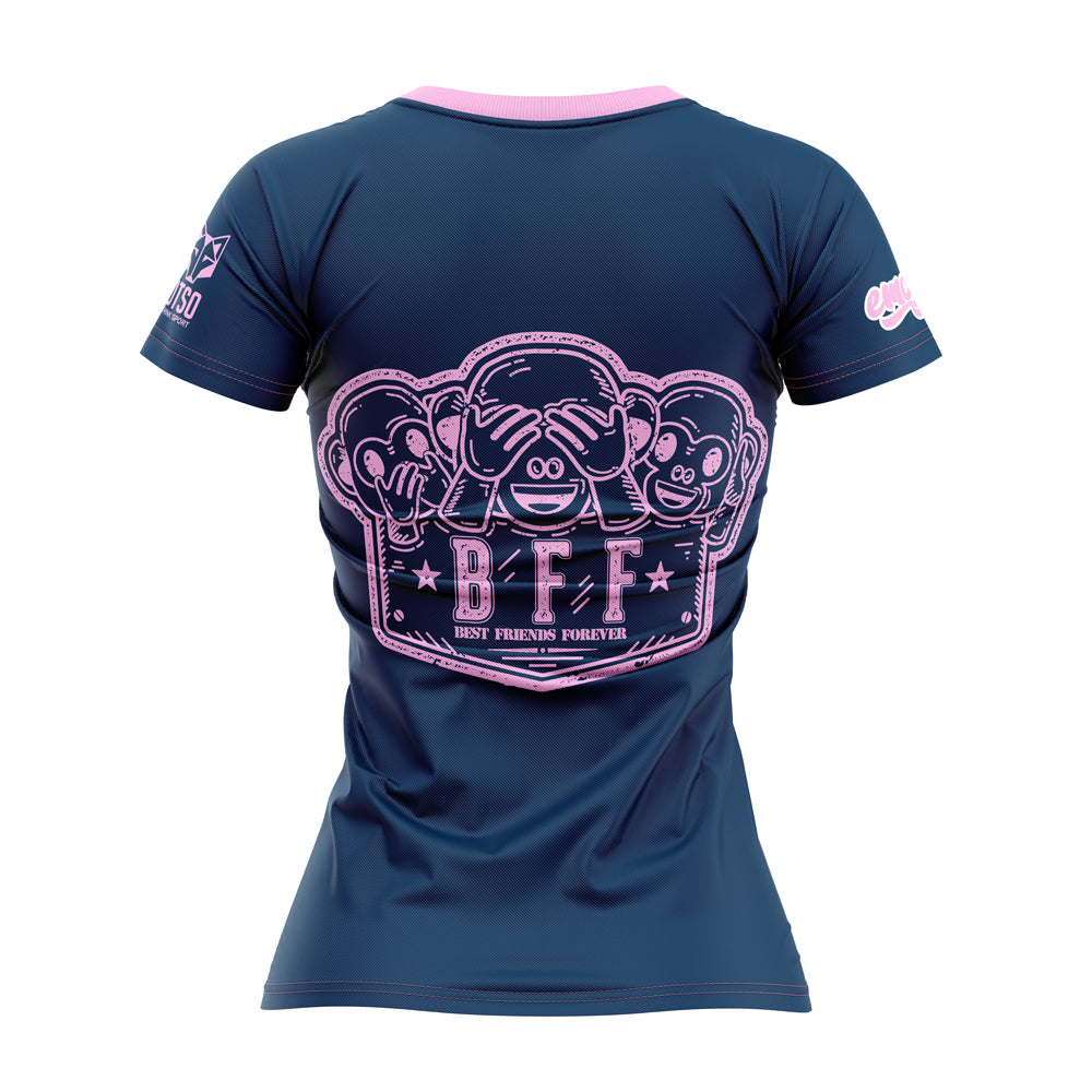 OTSO Damen Kurzarm-Funktionsshirt - Emoji Love First – Produktansicht 2