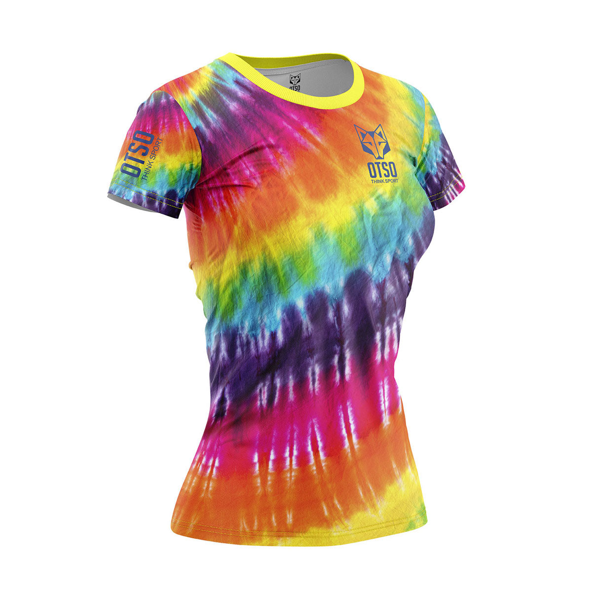 OTSO Damen Kurzarm-Funktionsshirt - Tie Dye – Produktansicht