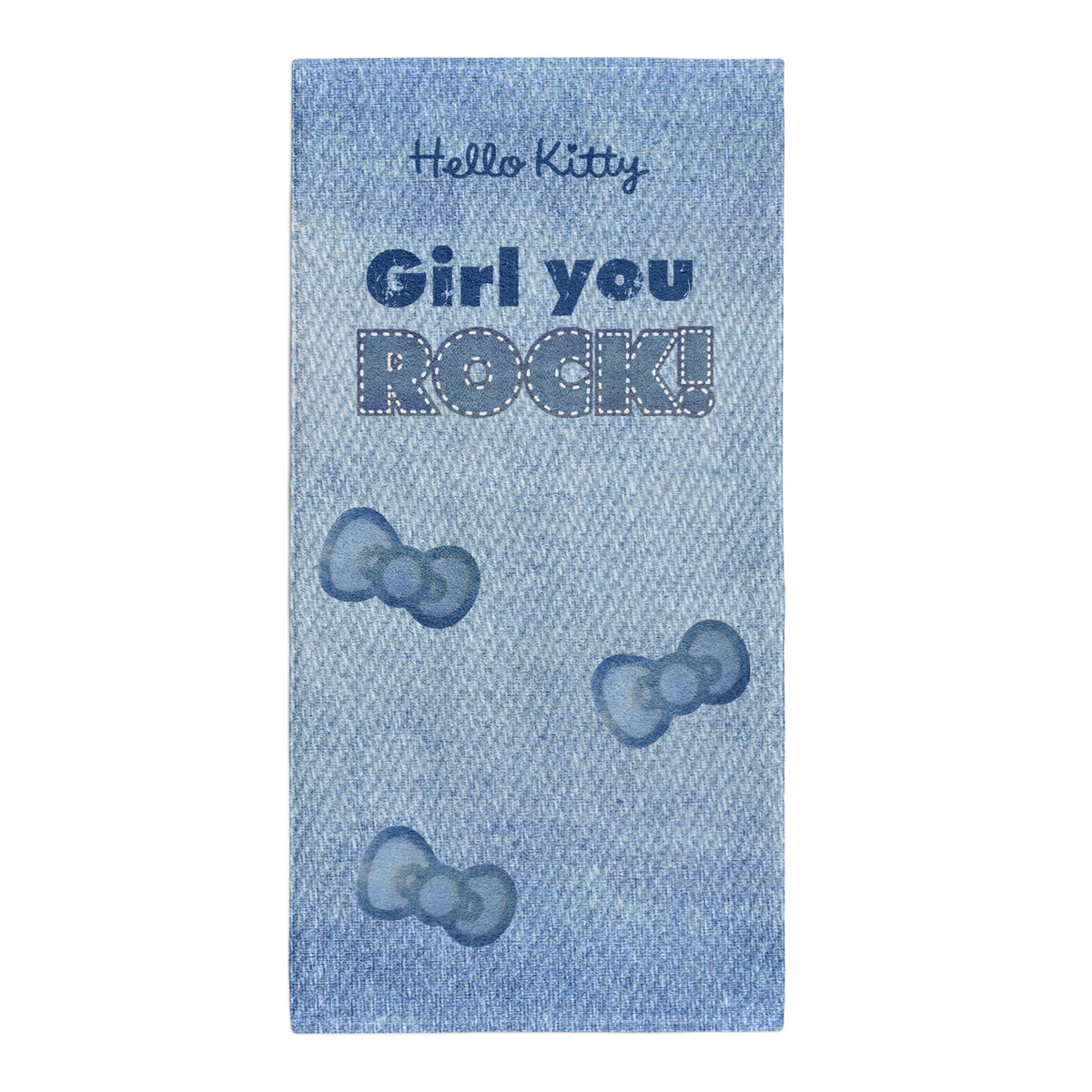 OTSO Mikrofaser-Sporthandtuch - Hello Kitty Denim – Produktansicht
