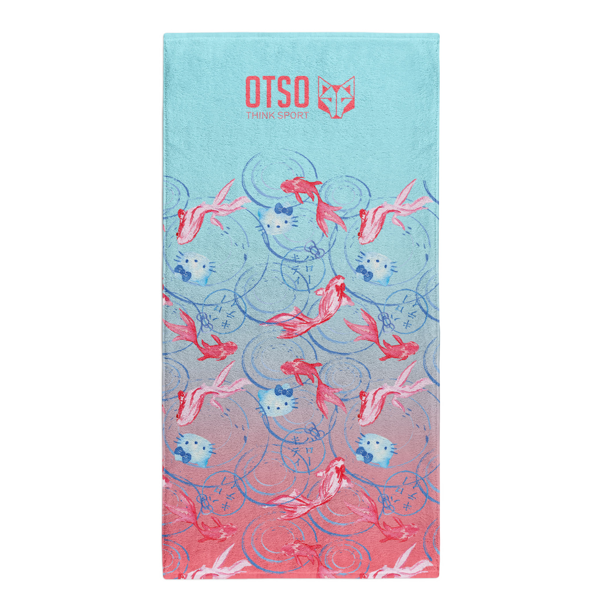 OTSO Mikrofaser-Sporthandtuch - Hello Kitty Wave – Produktansicht 2