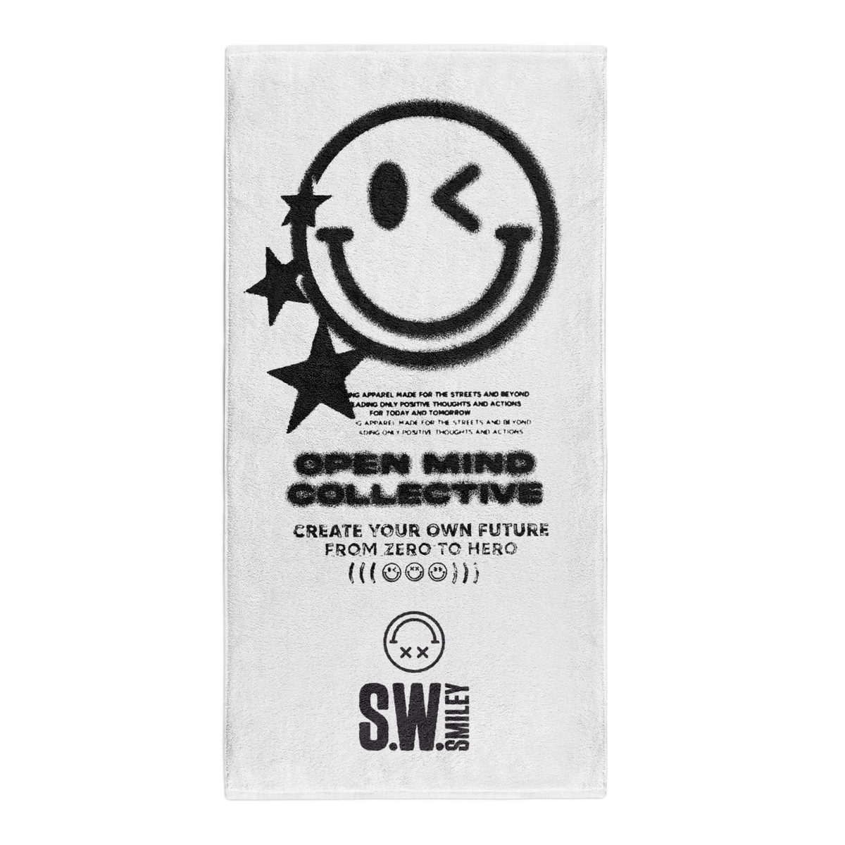 OTSO Mikrofaser-Sporthandtuch - S.W.Smiley Airbrushed Infinity – Produktansicht