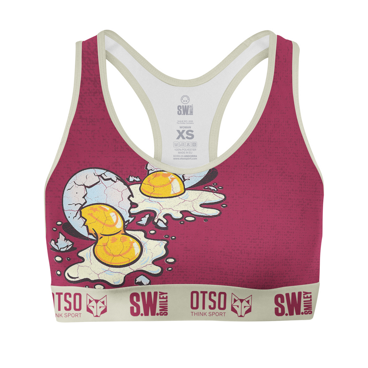 OTSO Damen Sporttop - S.W.Smiley Concrete Canvas Egg – Produktansicht