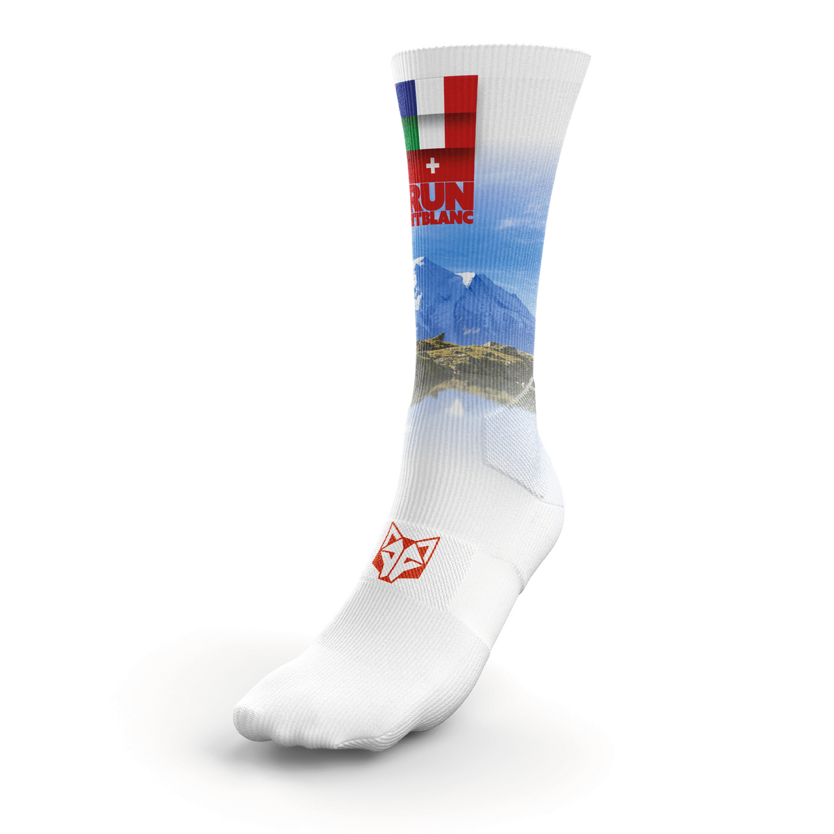 OTSO Sublimierte Sportsocken - Trail Run Montblanc 2024 – Produktansicht