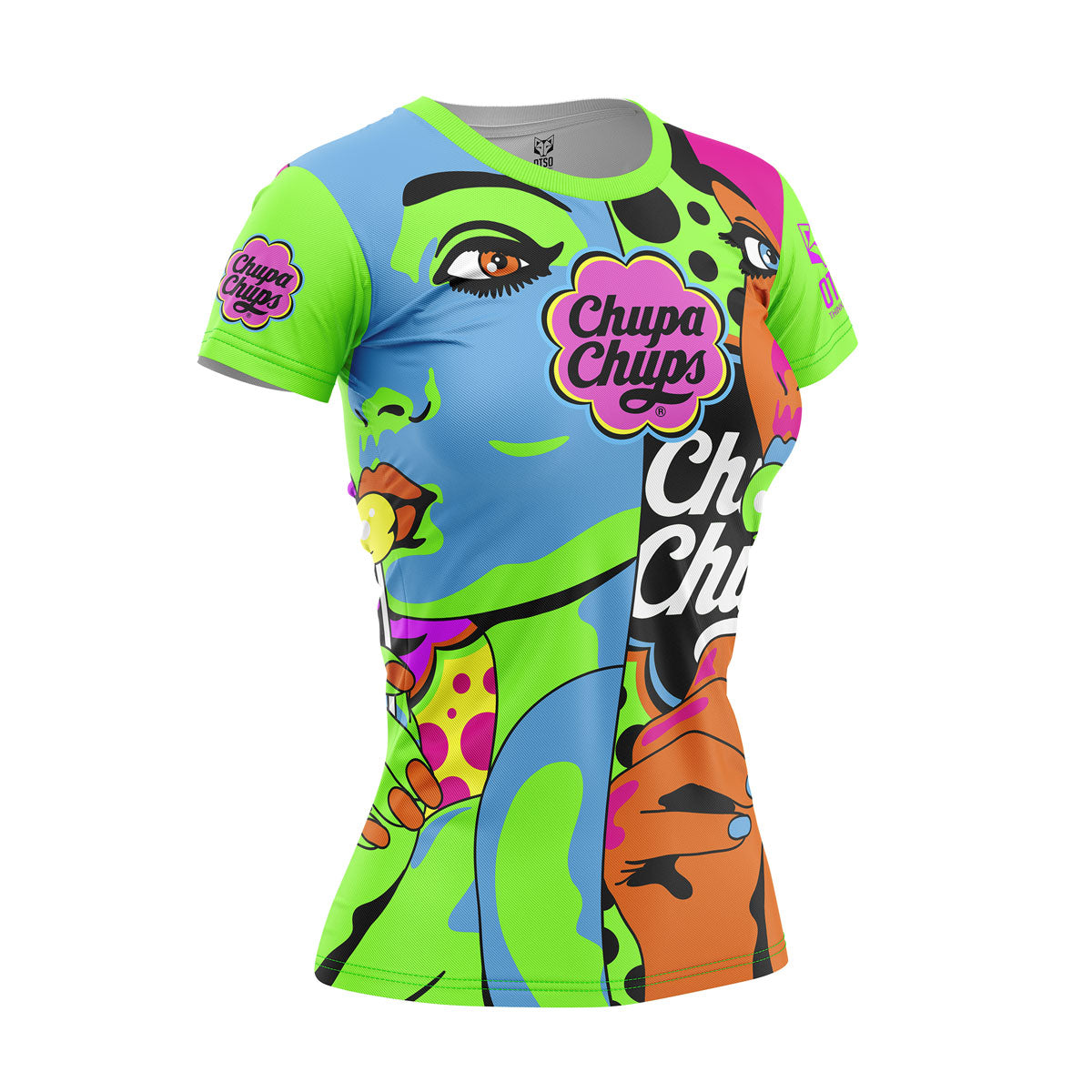 OTSO Damen Kurzarm-Funktionsshirt - Chupa Chups Warhool – Produktansicht