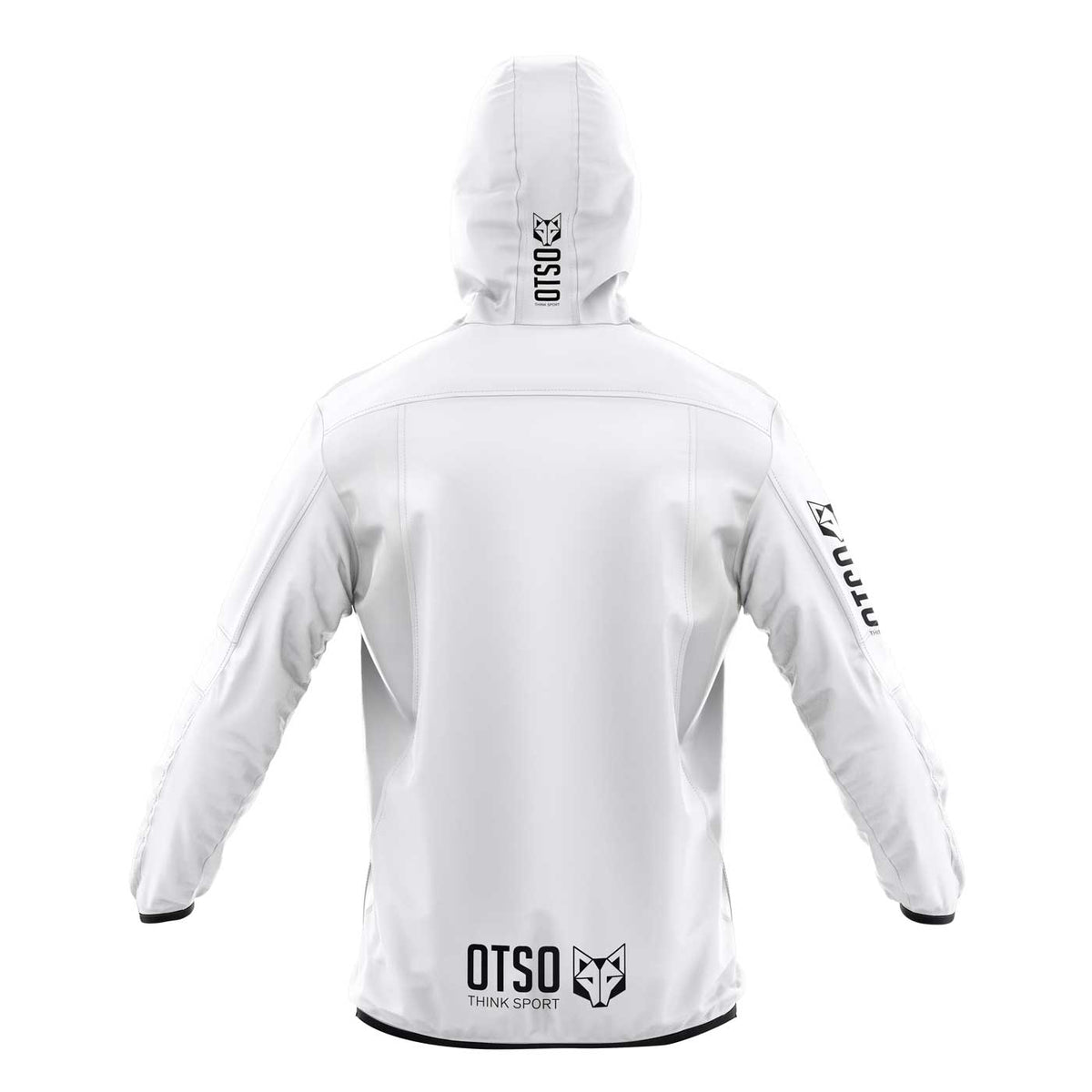 OTSO Wasserdichte Laufjacke - White & Black – Produktansicht 2