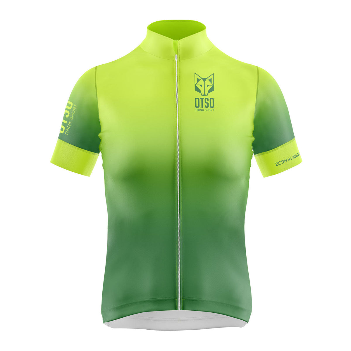 OTSO Damen Kurzarm-Radtrikot - Fluo Green – Produktansicht
