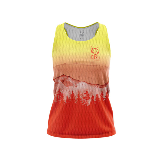 OTSO Damen Lauf-Singlet - Orange Forest – Produktansicht