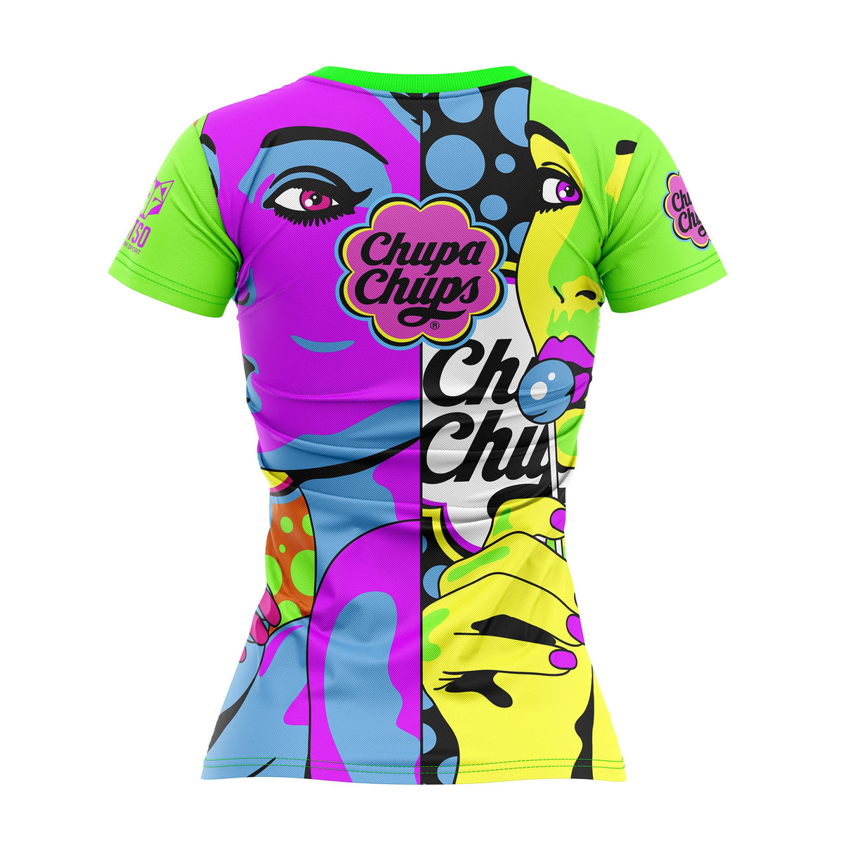 OTSO Damen Kurzarm-Funktionsshirt - Chupa Chups Warhool – Produktansicht 2