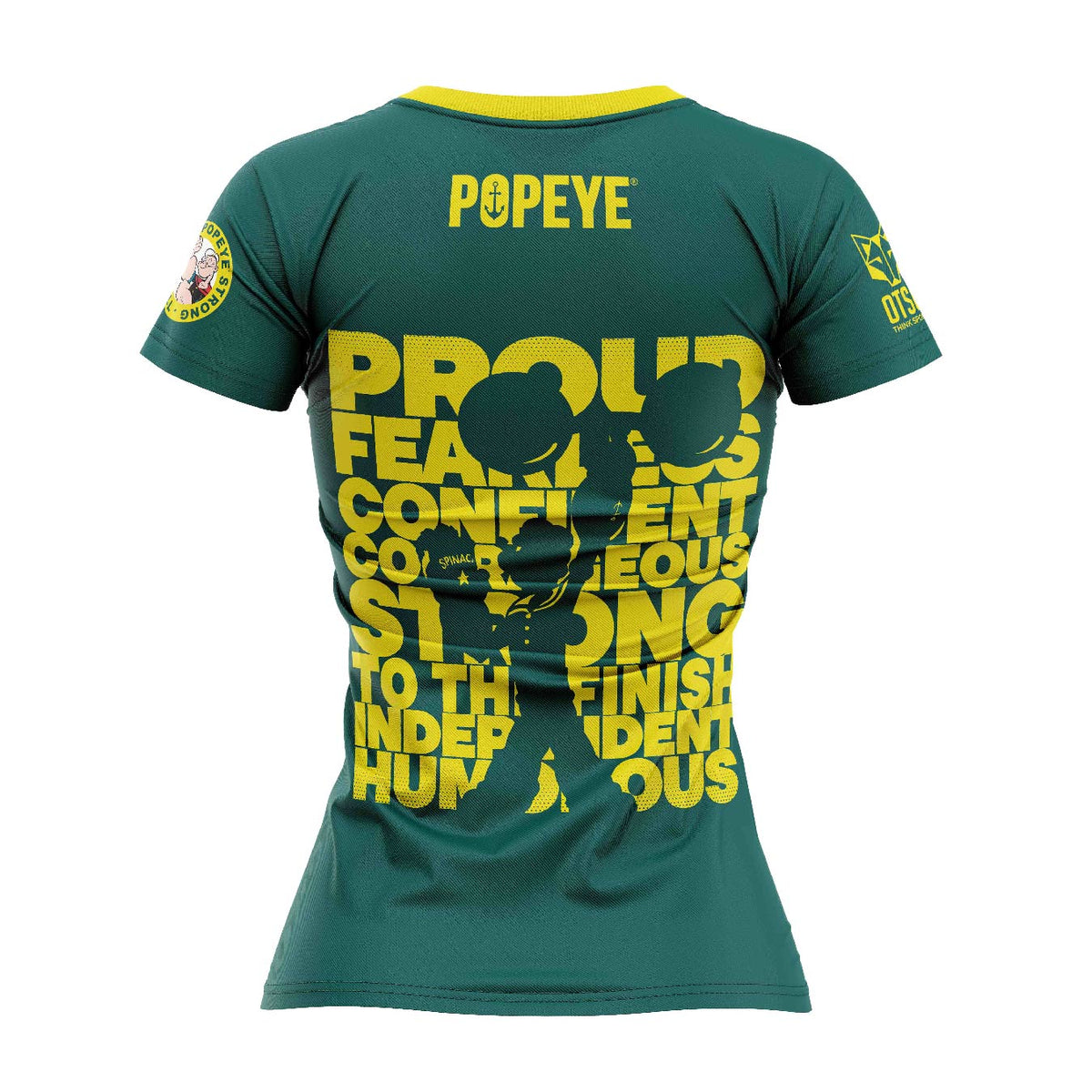 OTSO Damen Kurzarm-Funktionsshirt - Popeye Strong – Produktansicht 2