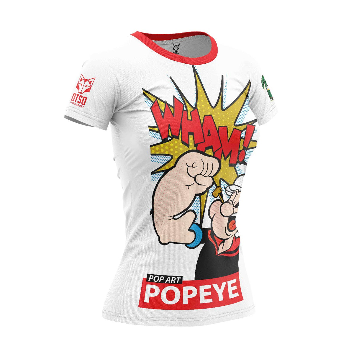 OTSO Damen Kurzarm-Funktionsshirt - Popeye Pop Art – Produktansicht