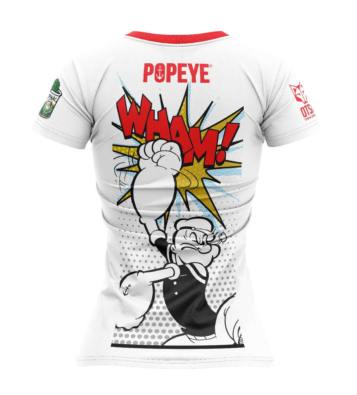 OTSO Damen Kurzarm-Funktionsshirt - Popeye Pop Art – Produktansicht 2