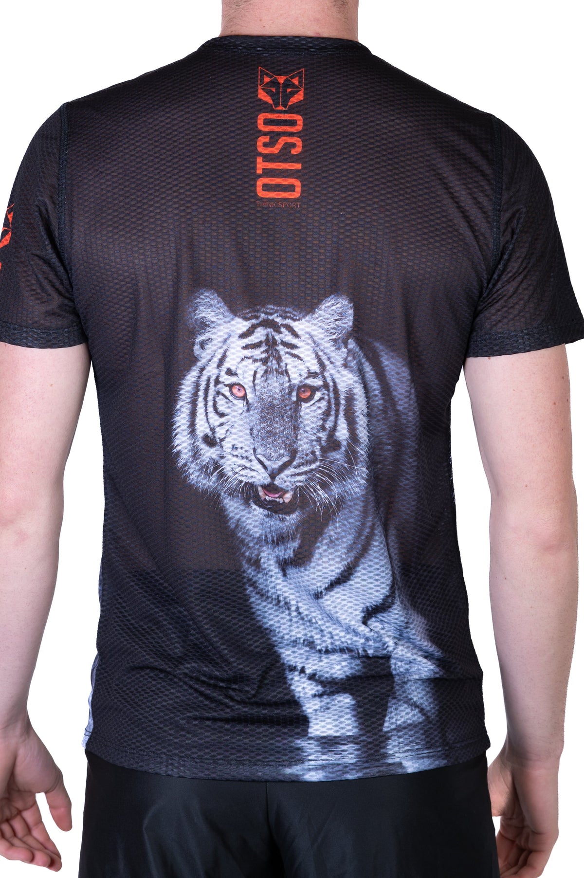 OTSO Herren Kurzarm-Funktionsshirt - Tiger – Produktansicht 9