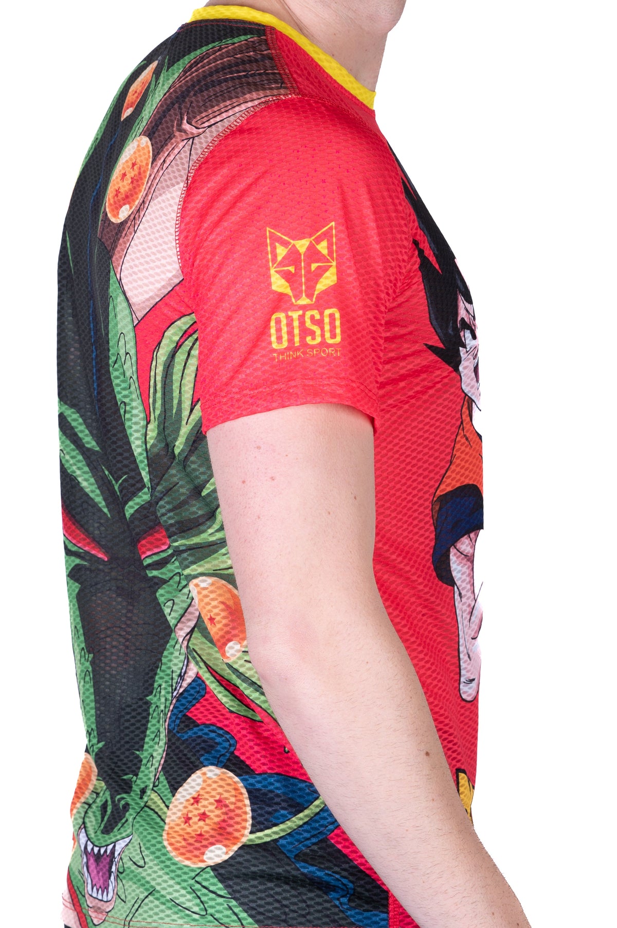 OTSO Herren Kurzarm-Funktionsshirt - Dragon Ball Z Goku Shenron – Produktansicht 10