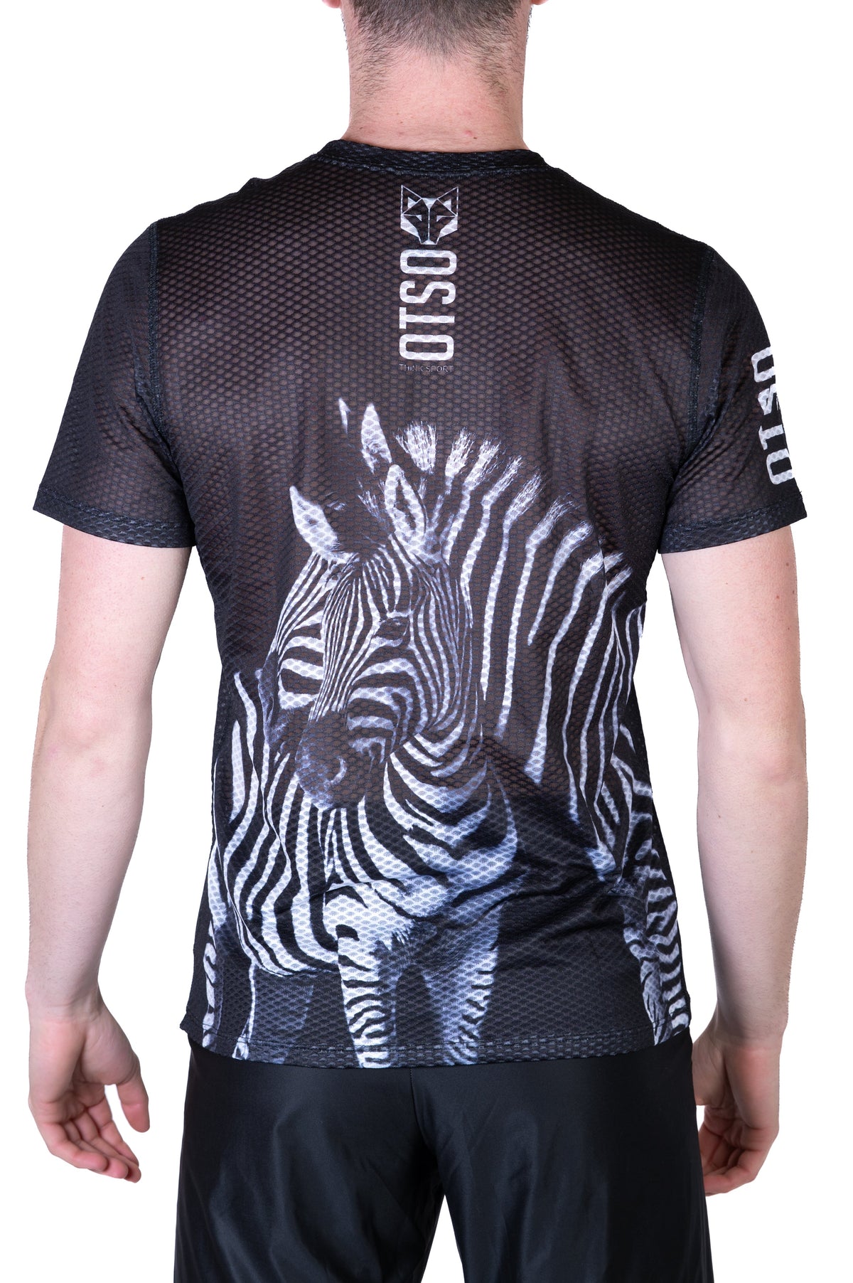 OTSO Herren Kurzarm-Funktionsshirt - Zebra – Produktansicht 9