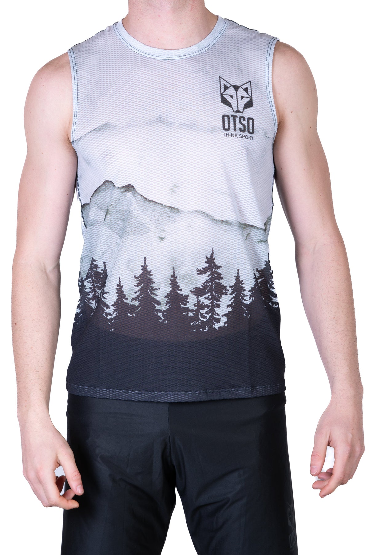 OTSO Herren Lauf-Tanktop - Green Forest – Produktansicht 8