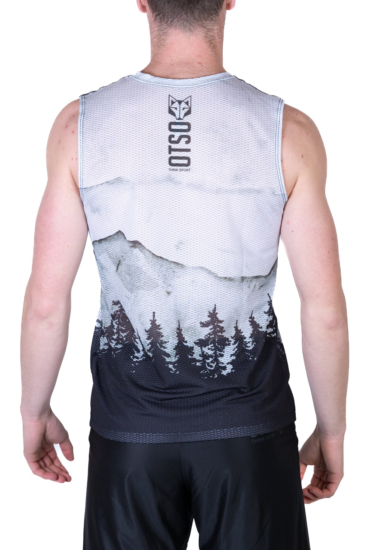 OTSO Herren Lauf-Tanktop - Green Forest – Produktansicht 9