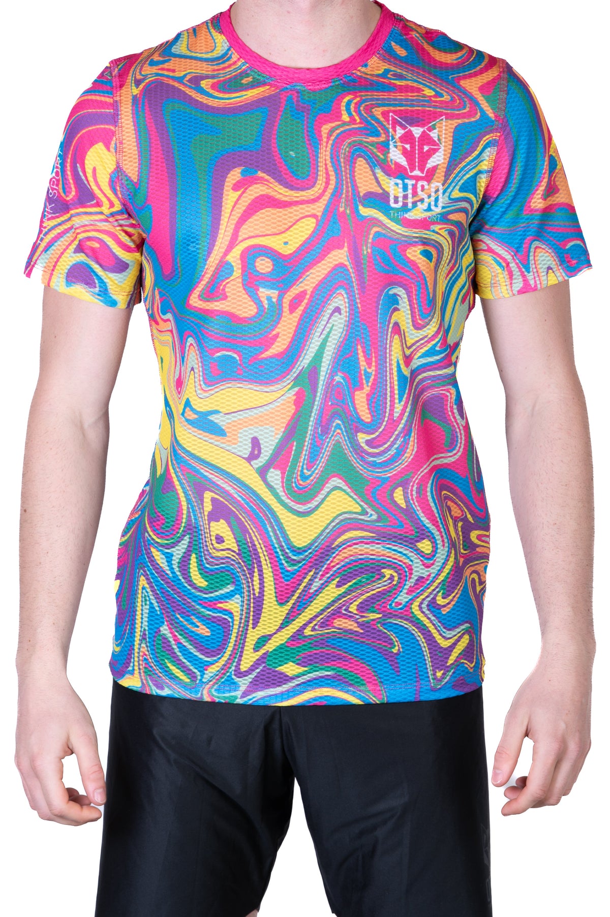 OTSO Herren Kurzarm-Funktionsshirt - Psychedelic – Produktansicht 8