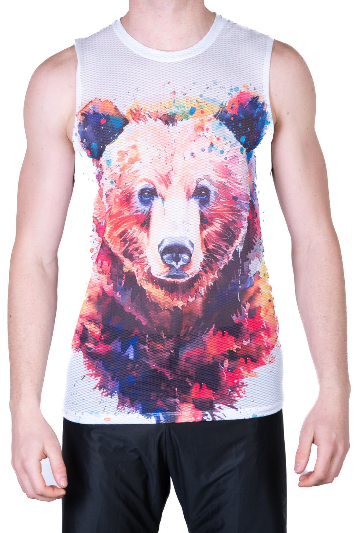 OTSO Herren Lauf-Tanktop - Be Wild Bear – Produktansicht 8