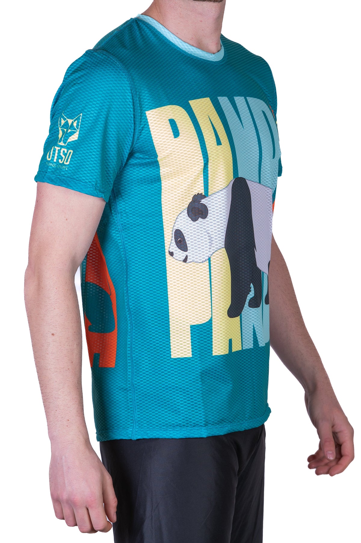 OTSO Herren Kurzarm-Funktionsshirt - Emoji Panda – Produktansicht 8