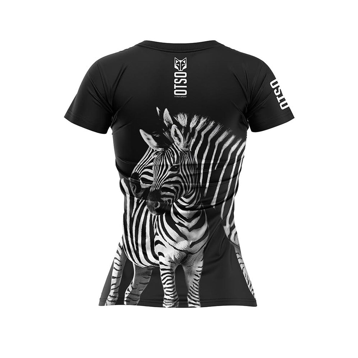 OTSO Damen Kurzarm-Funktionsshirt - Zebra – Produktansicht 2