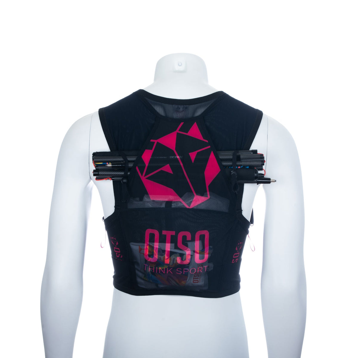 OTSO Trailrunning-Rucksack - Black & Pink – Produktansicht 36