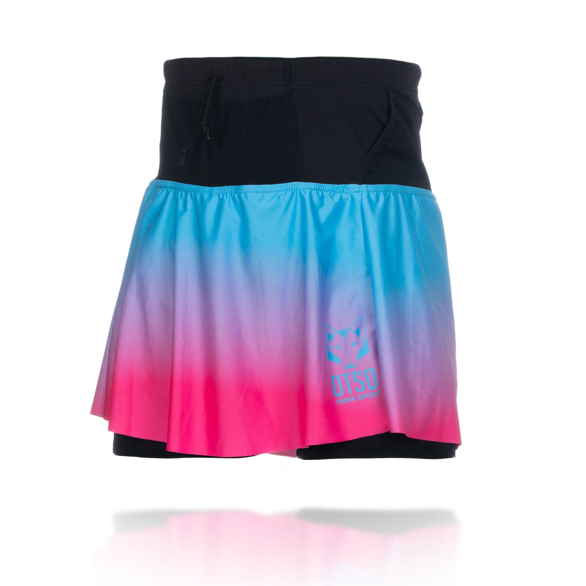 OTSO Damen Sportrock - Light Blue & Fluo Pink – Produktansicht 3