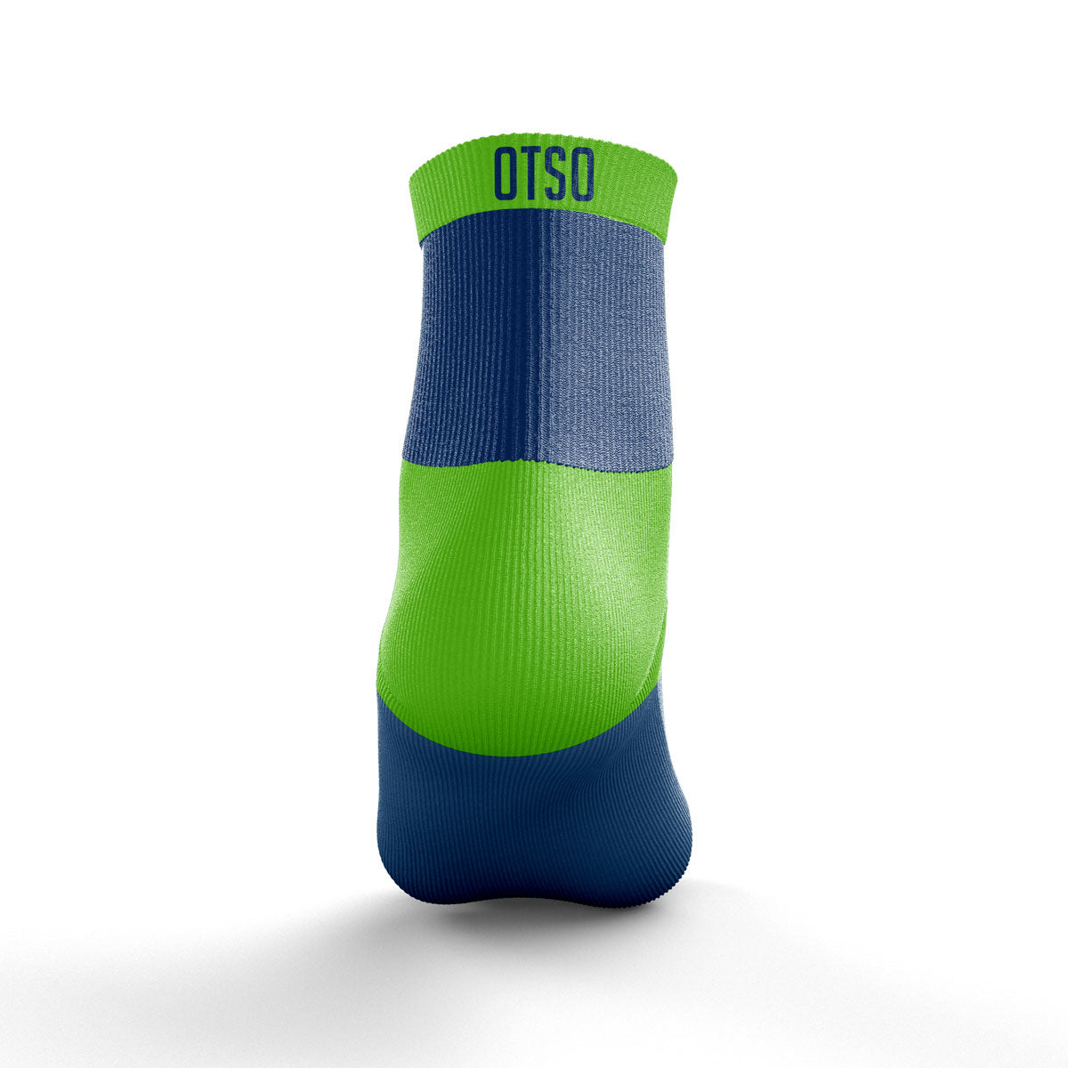 OTSO Multisport-Socken Low Cut - Electric Blue & Fluo Green – Produktansicht 2