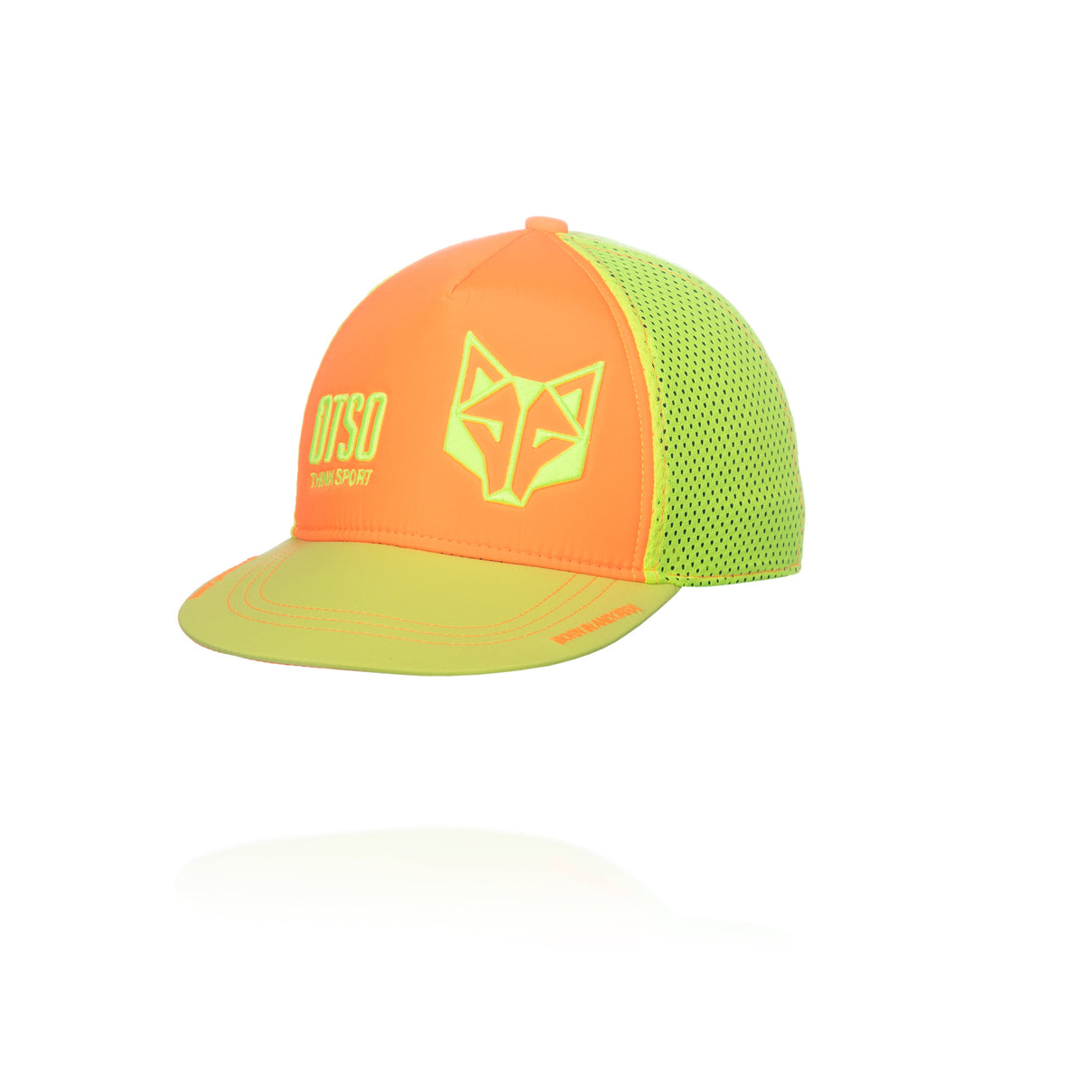 OTSO Snapback-Cap - Fluo Orange & Fluo Yellow – Produktansicht