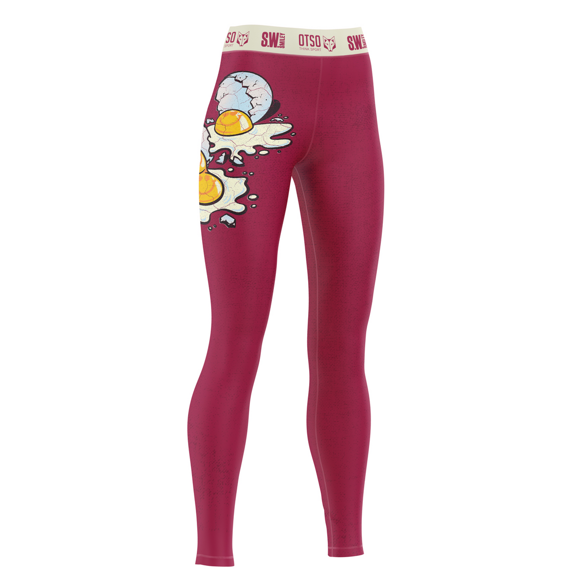 OTSO Damen Sportleggings - S.W.Smiley Concrete Canvas Egg – Produktansicht