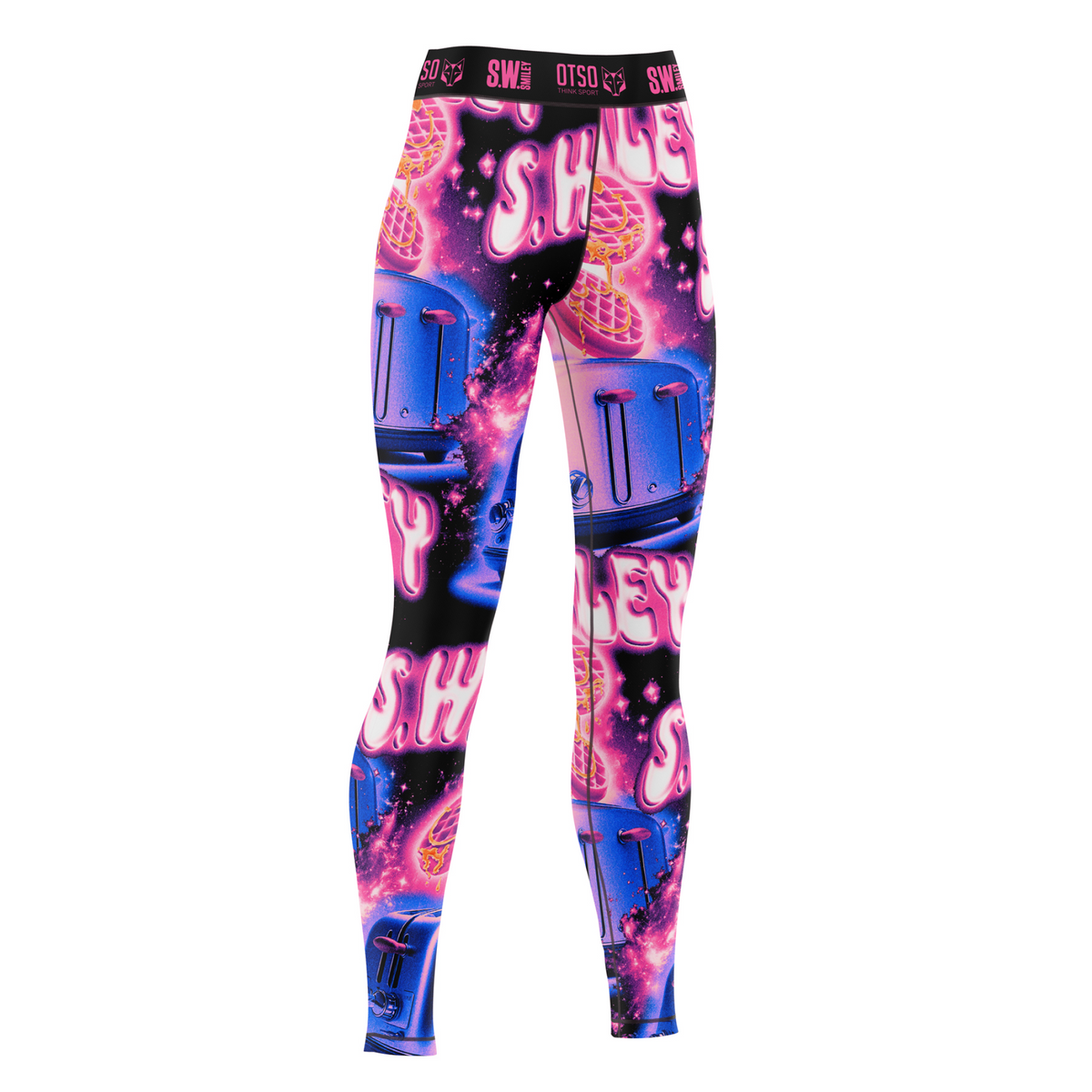 OTSO Damen Sportleggings - S.W.Smiley Concrete Canvas Toaster – Produktansicht