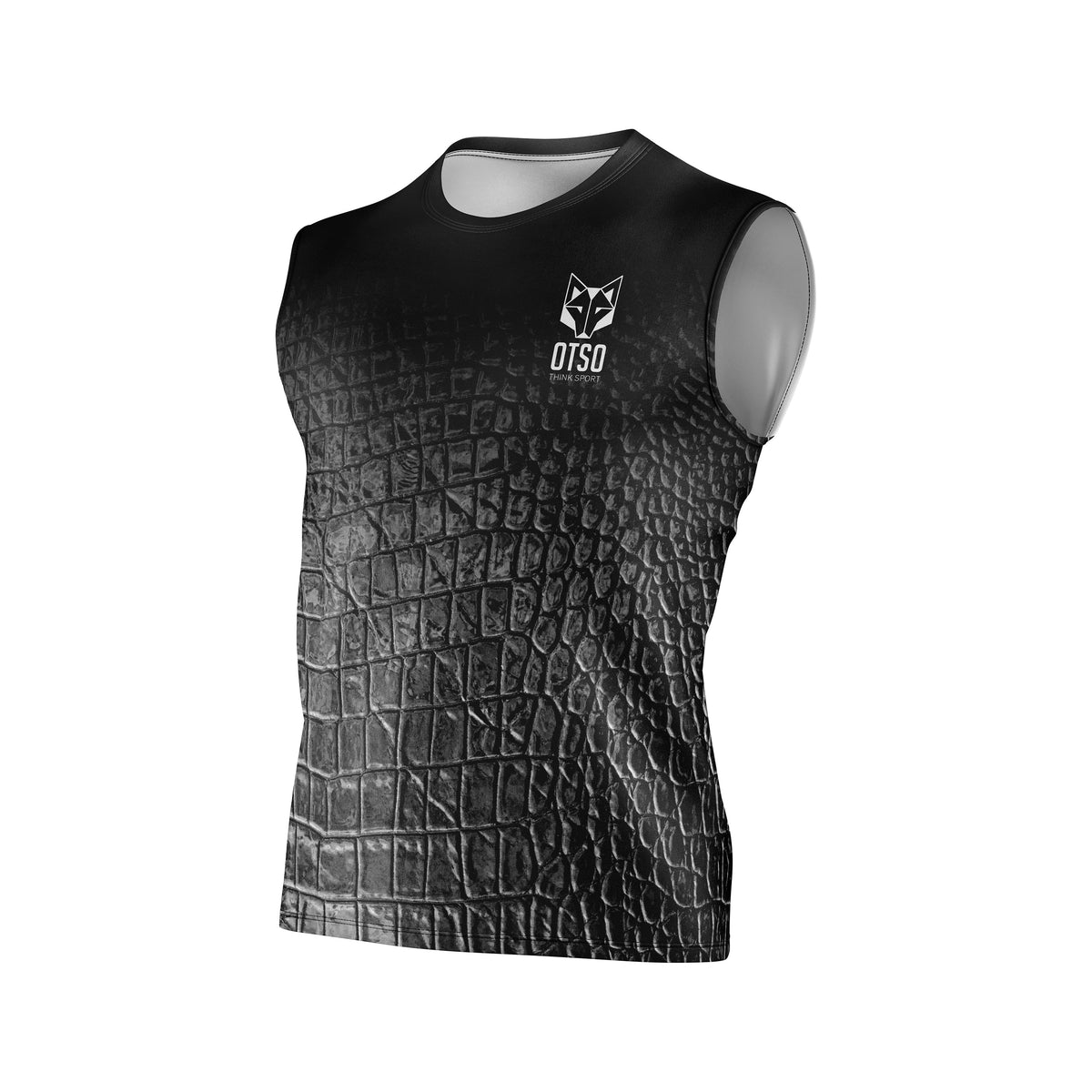 OTSO Herren Lauf-Tanktop - Black Snake – Produktansicht