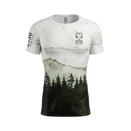 OTSO Herren Kurzarm-Funktionsshirt - Green Forest – Produktansicht