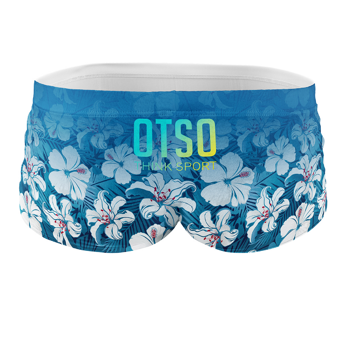 OTSO Herren Badehose Trunk - Swim Bike Run Flower – Produktansicht 2