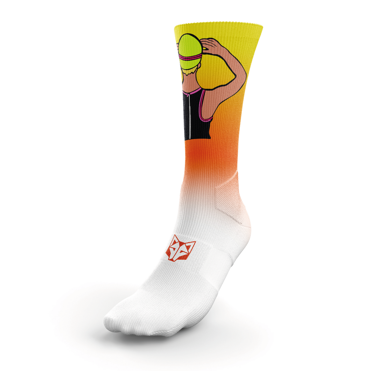 OTSO Sublimierte Sportsocken - Time to tri Woman Swim – Produktansicht