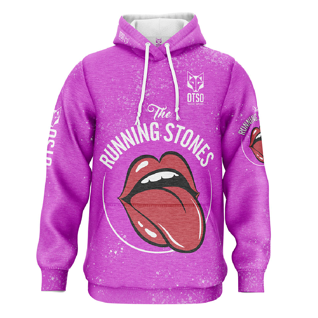 OTSO Hoodie - Running Stones Pink – Produktansicht