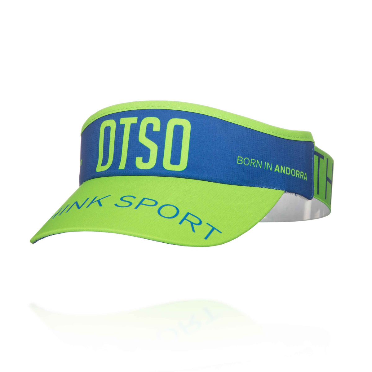 OTSO Sportvisier - Electric Blue & Fluo Green – Produktansicht